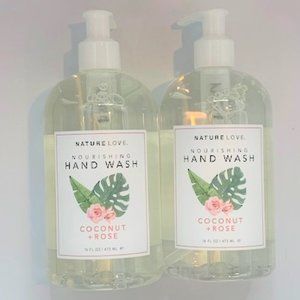 Nature Love Coconut and Rose Hand Wash - 2 x 16 oz
